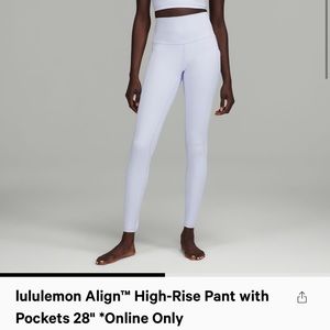 Never worn white lululemon leggings. Size 2. 28inch
